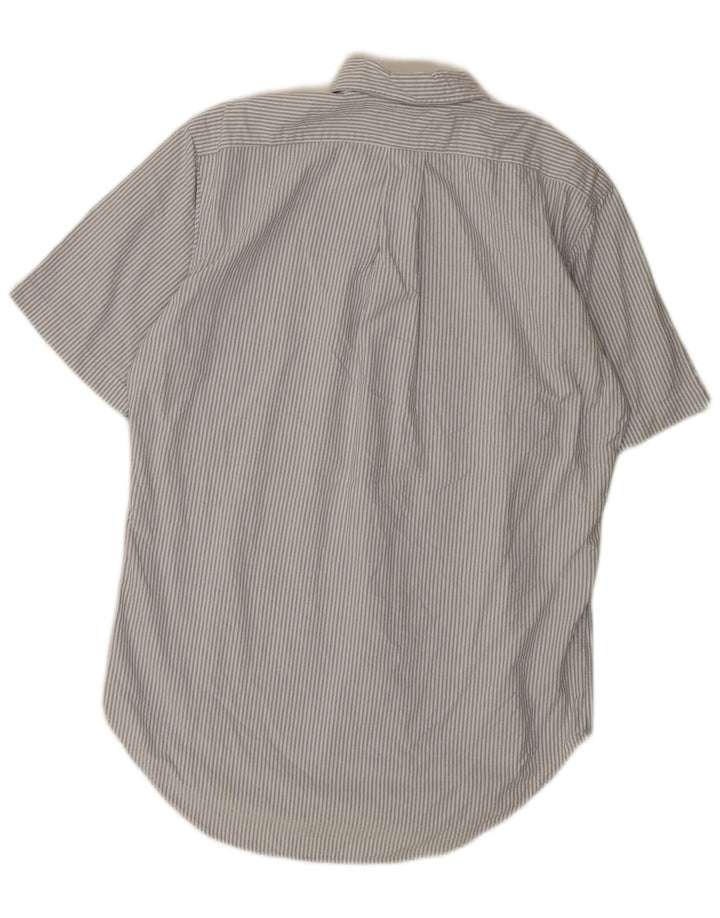 RALPH LAUREN Kortærmet herreskjorte i klassisk pasform Lille hvidstribet