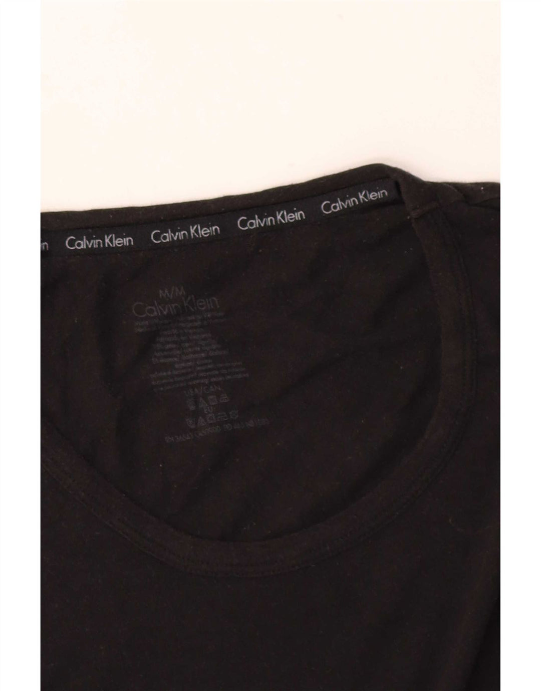 Calvin Klein Herre T-Shirt Top Medium Sort