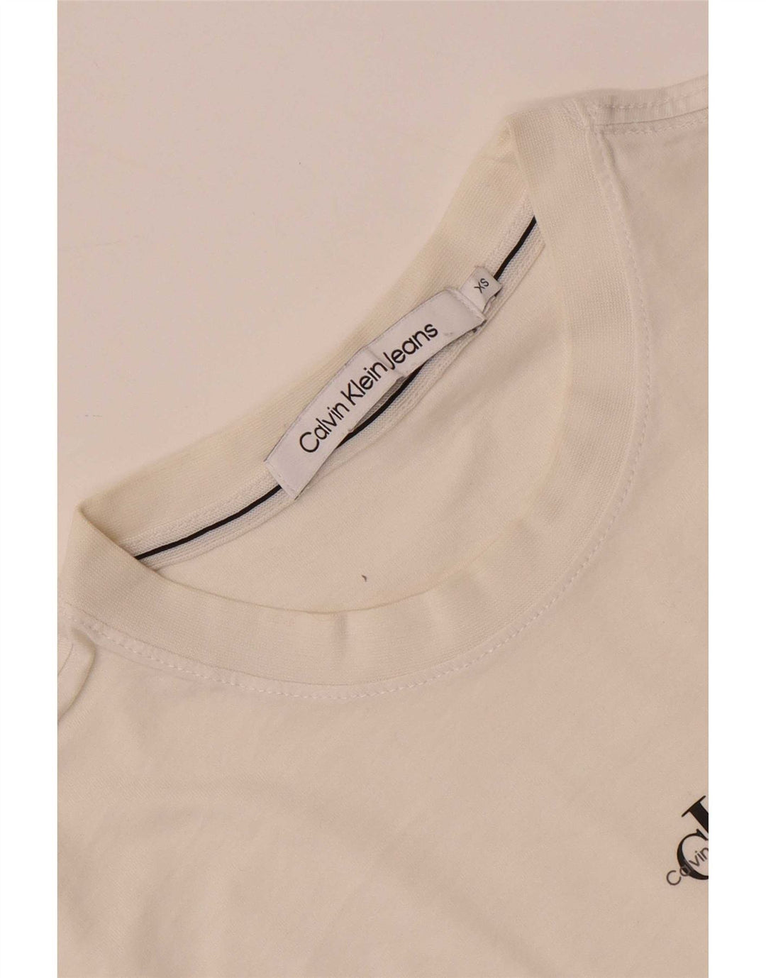 Calvin Klein Jeans Herre T-Shirt Top XS Hvid