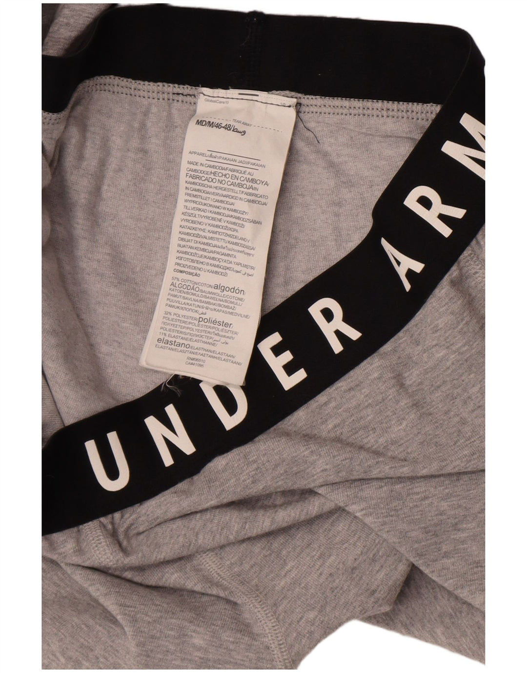Under Armour Grafiske Leggings til kvinder UK 14 Medium Grey Colourblock Bomuld