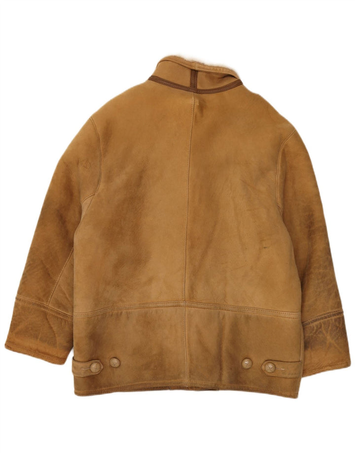 Morlands Dame Oversized Shearling Jacket EU 46 XL Beige Læder