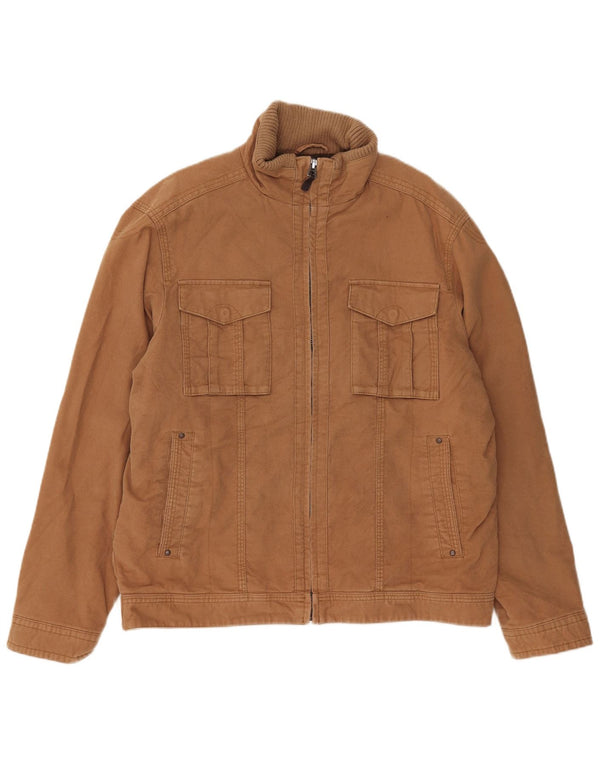 Marks & Spencer Herre Blue Harbor Utility Jacket UK 40 Large Brown Cotton