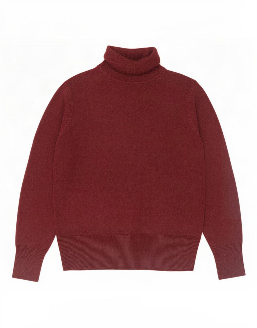 Marks & Spencer Dame Rullehals Sweater UK 12 Medium Burgundy