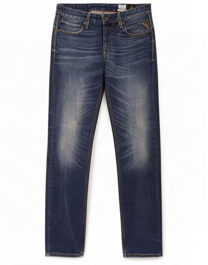 Replay Herre Jeto Slim Jeans W34 L34 Blå Bomuld