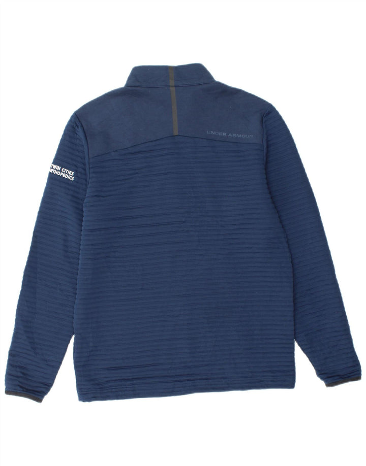 UNDER ARMOUR Mens Zip Neck Pullover Tracksuit Top Small Navy Blue