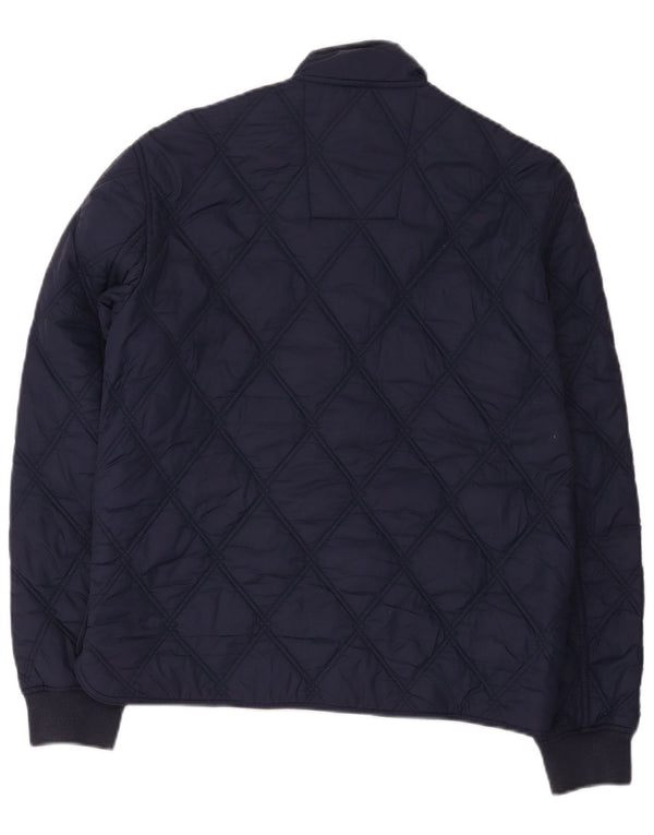 Replay Herre Quilted Jacket UK 38 Medium Navy Blue Polyamide