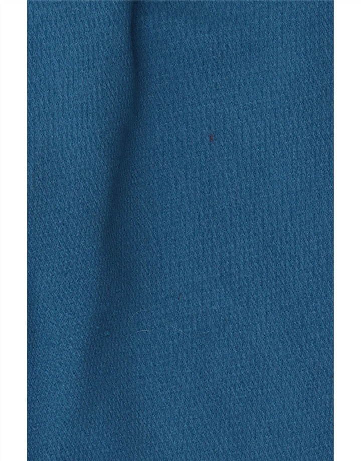 Vintage skijumpsuit til kvinder med hætte EU 38 Medium Blue Colourblock