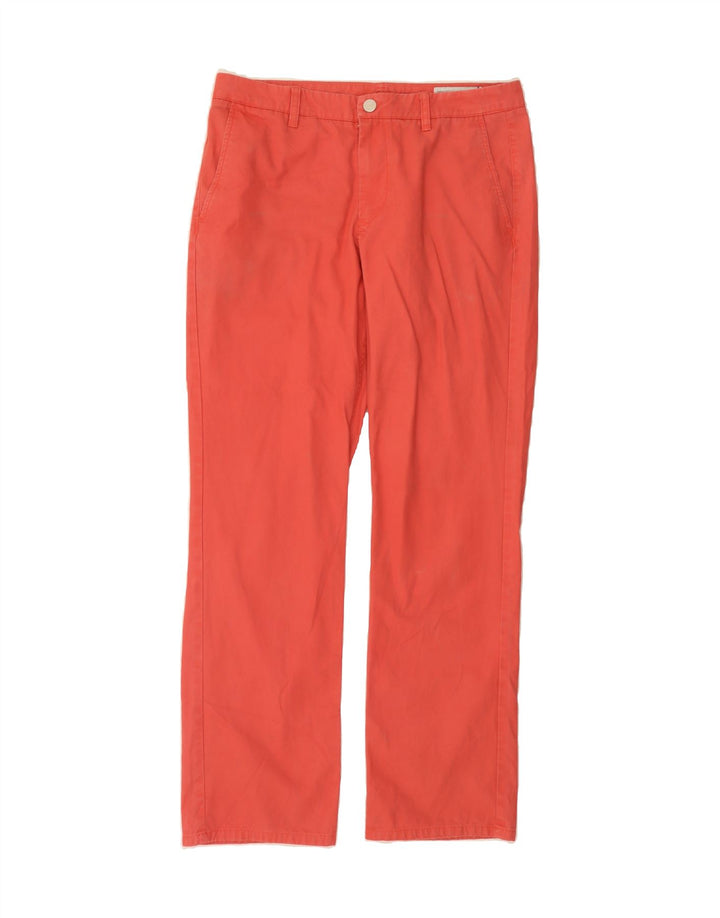 BONOBOS Mens Straight Chino Trousers W33 L32  Red Vintage BONOBOS and Second-Hand BONOBOS from Messina Hembry 