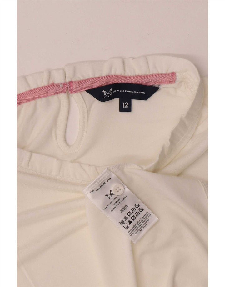 Crew Clothing Dame Top Langærmet UK 12 Medium White Modal