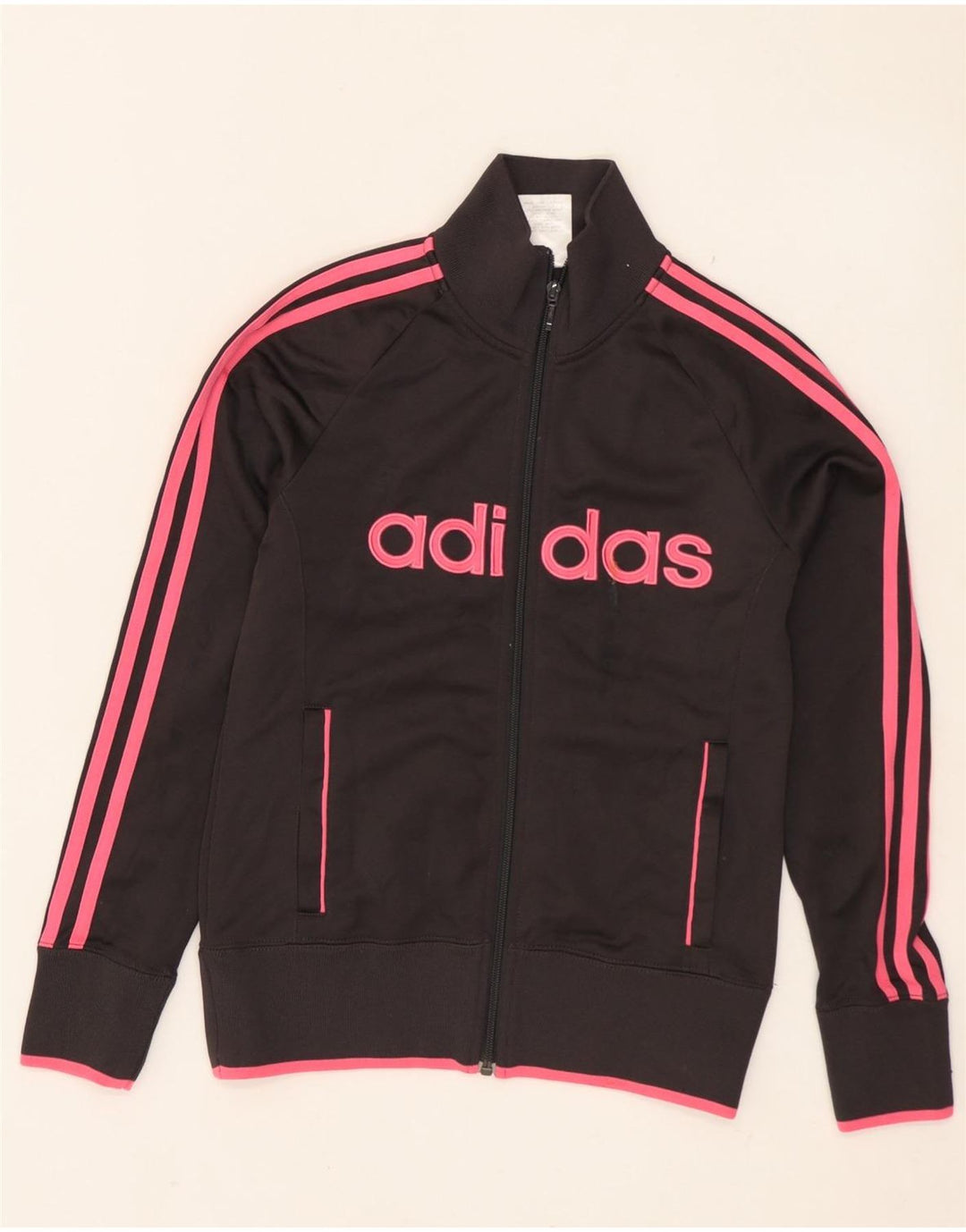 Adidas Dame Grafisk Træningsdragt Top Jacket UK 8 Small Grå Polyester