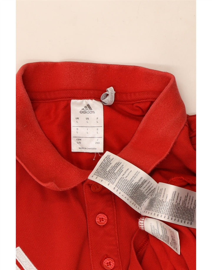 Adidas Herre Climalite Polo Shirt Stor Rød Bomuld