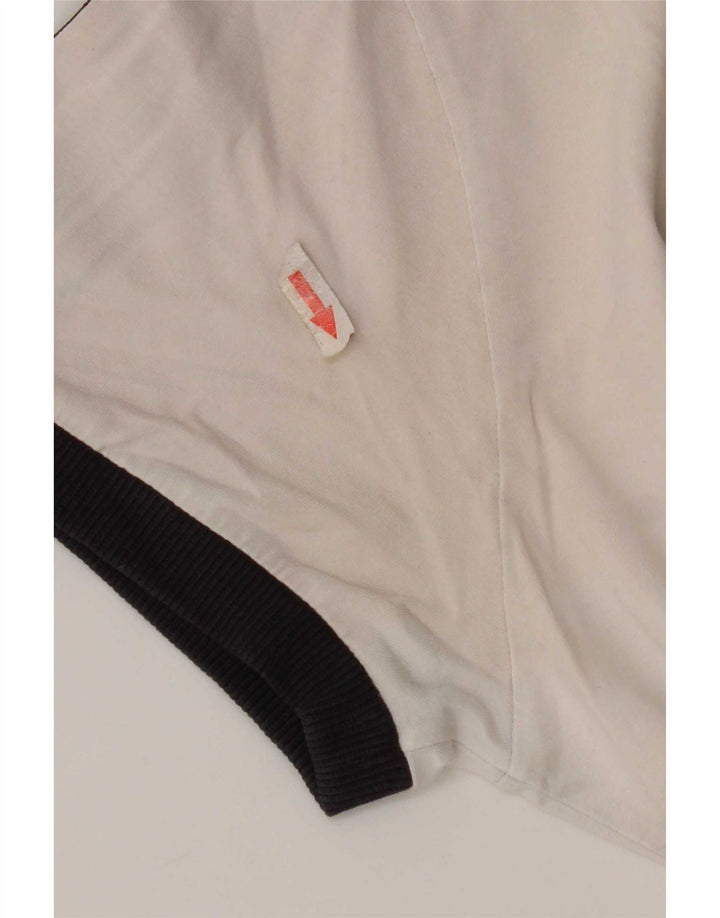 Adidas Dame T-Shirt Top UK 12 Medium Hvid Bomuld
