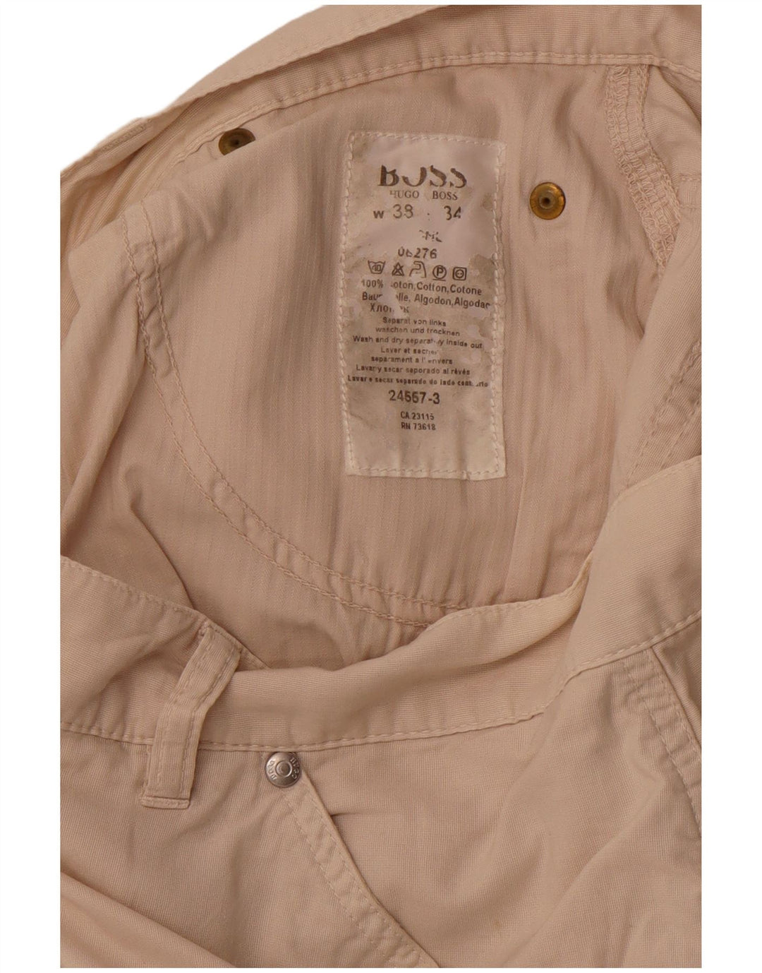 Hugo Boss Chino Shorts til kvinder W38 XL Beige Bomuld