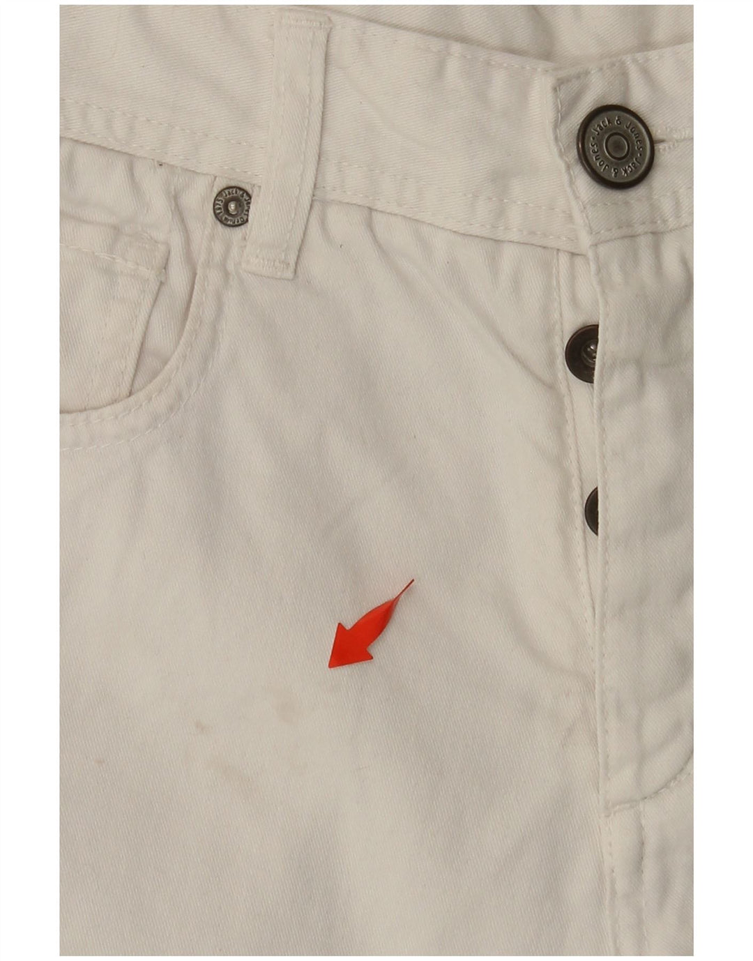 JACK & JONES Denimshorts til mænd W30 Medium White Bomuld