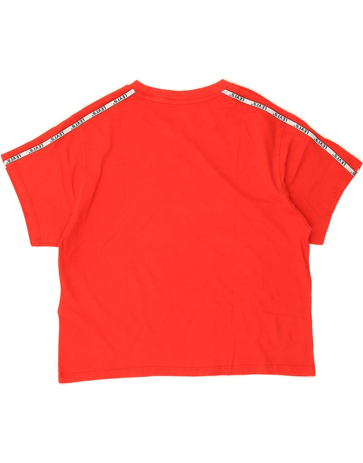LEVI'S Womens Oversized Graphic T-Shirt Top UK 10 Small Red Cotton Vintage Levi's and Second-Hand Levi's from Messina Hembry 