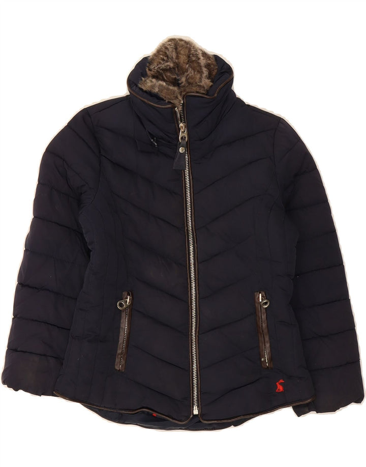 JOULES Girls Padded Jacket 5-6 Years Navy Blue Polyester Vintage Joules and Second-Hand Joules from Messina Hembry 