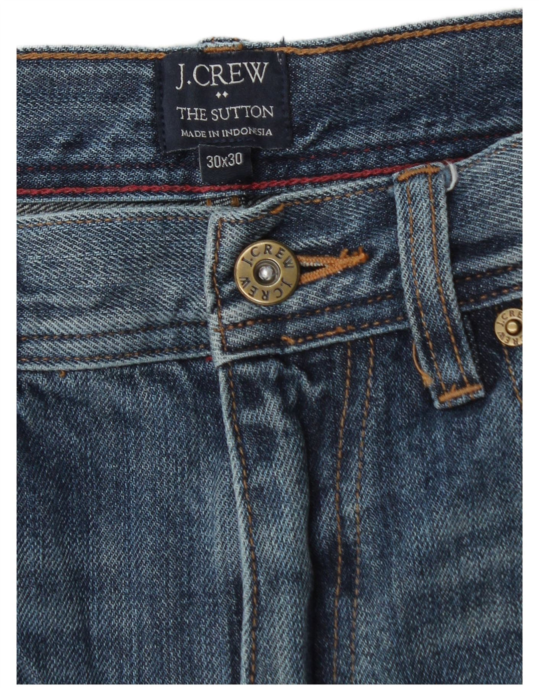 J. CREW Herre The Sutton Straight Jeans W30 L30 Blå Bomuld
