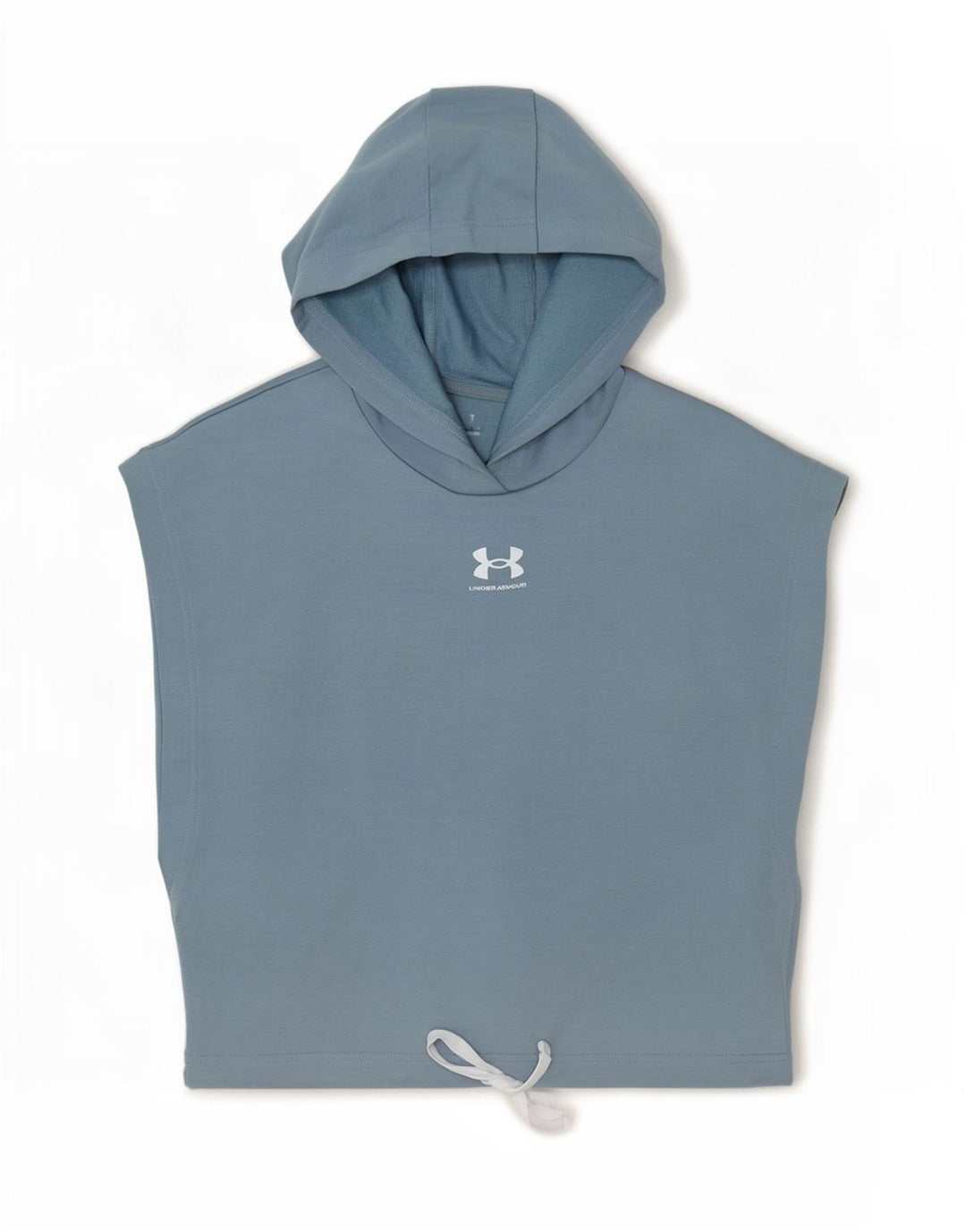 Under Armour Dame Crop Hætte Oversized Vest Top UK 10 Small Blue