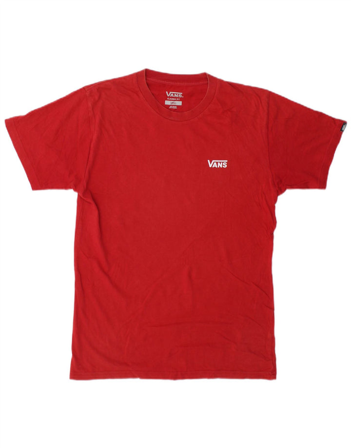 Vans Herre Classic Fit T-Shirt Top Lille Rød Bomuld