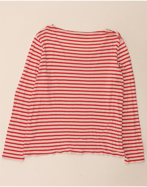 Gant Dame Top Langærmet UK 20 2XL Rød Stribet Bomuld