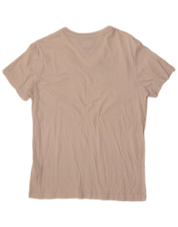 Tommy Hilfiger Dame T-Shirt Top UK 12 Medium Hvid Bomuld