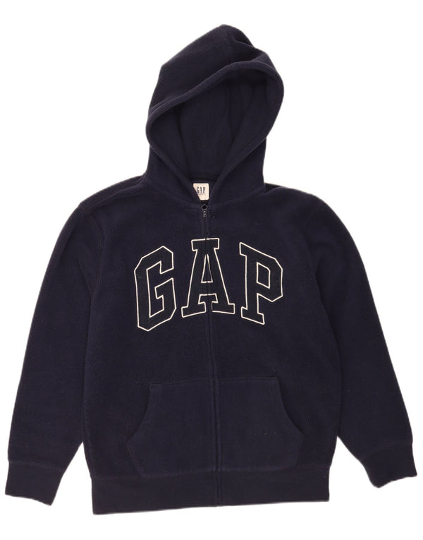 Gap Boys grafisk fleecejakke med hætte 12-13 år 2XL marineblå bomuld