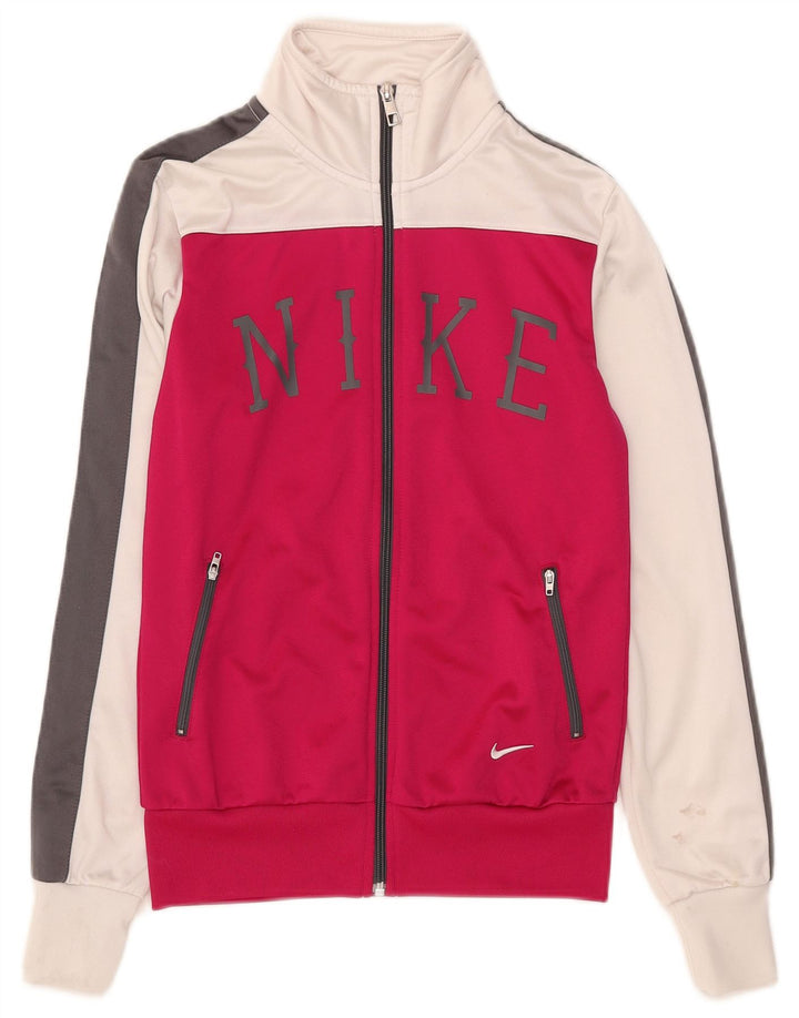 Nike Grafisk træningsdragt topjakke til kvinder UK 10 Lille Pink Colourblock
