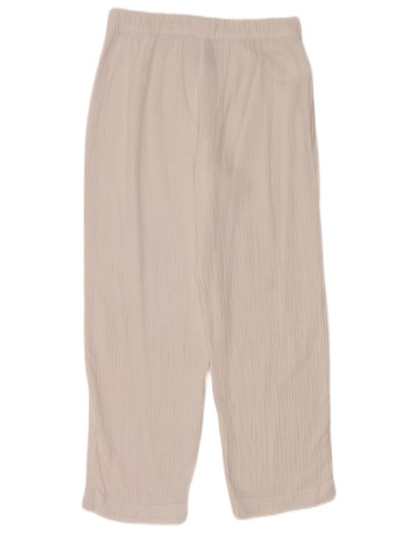 Marks & Spencer Dame Loose Fit Casual Bukser UK 10 Small W32 L30 White