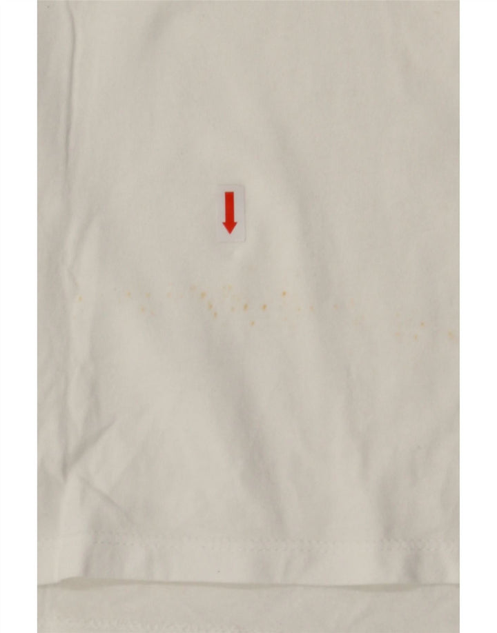 LEVI'S Mens Graphic T-Shirt Top Medium Off White Cotton Vintage Levi's and Second-Hand Levi's from Messina Hembry 