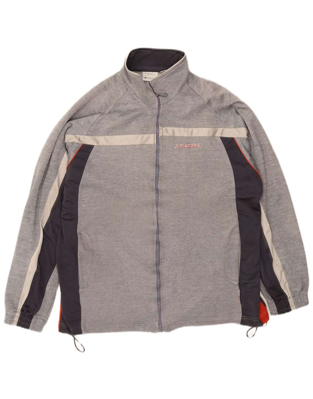 Diadora Herre træningsdragt topjakke UK 46 XL Grå Colourblock Polyester