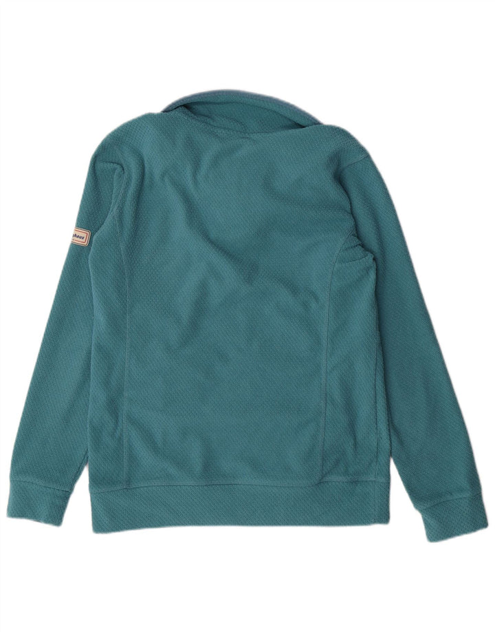 BERGHAUS Womens Button Neck Sweatshirt Jumper UK 10 Small  Turquoise