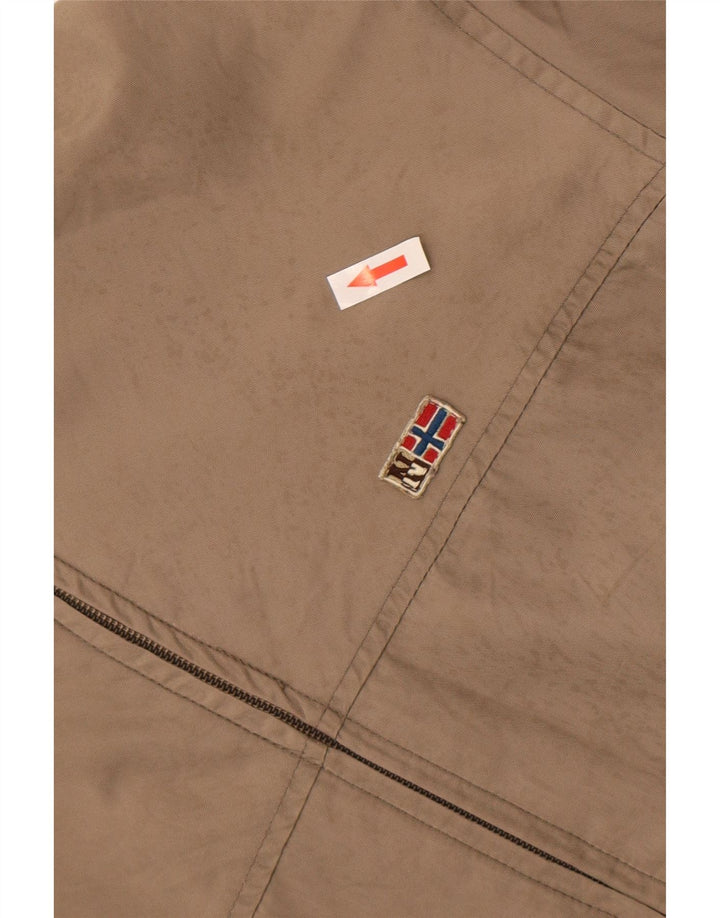 Napapijri Boys Geographic Windbreaker Jacket 9-10 år Beige Polyamid