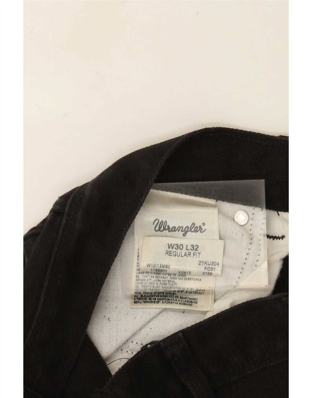 Wrangler Straight Jeans til mænd W30 L32 sort bomuld