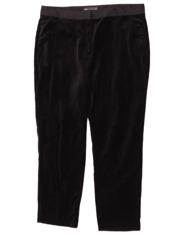 Marks & Spencer Dame Capri Chino Bukser UK 14 Large W32 L25 Sort