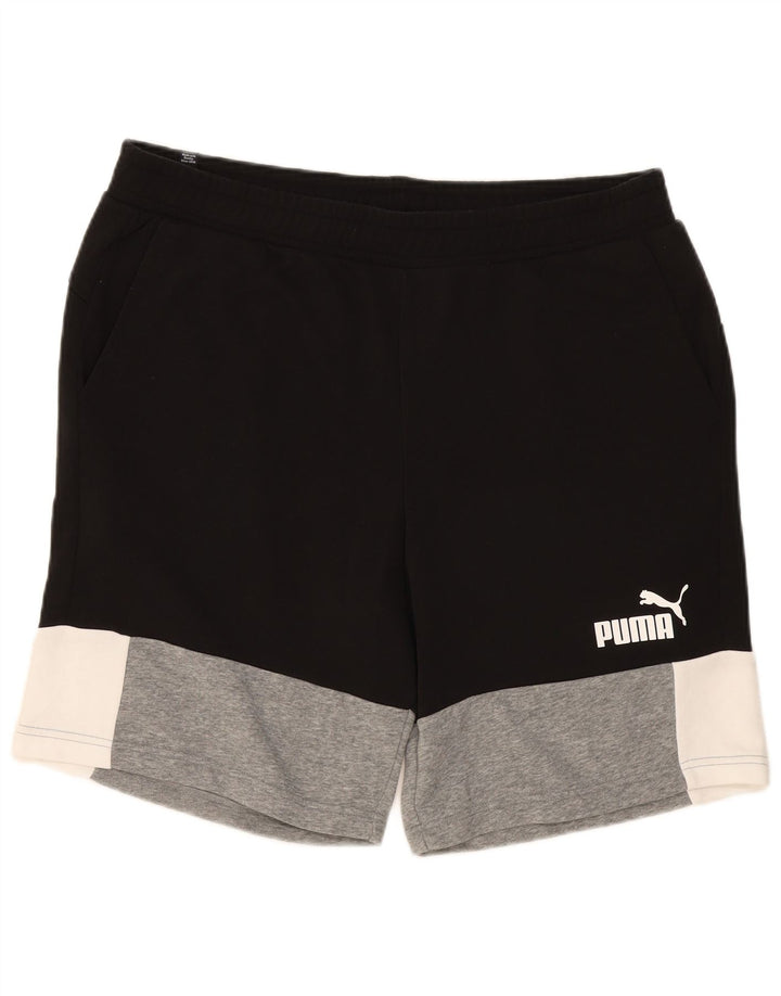 Puma Herre Sportshorts 2XL Sort Colourblock Bomuld