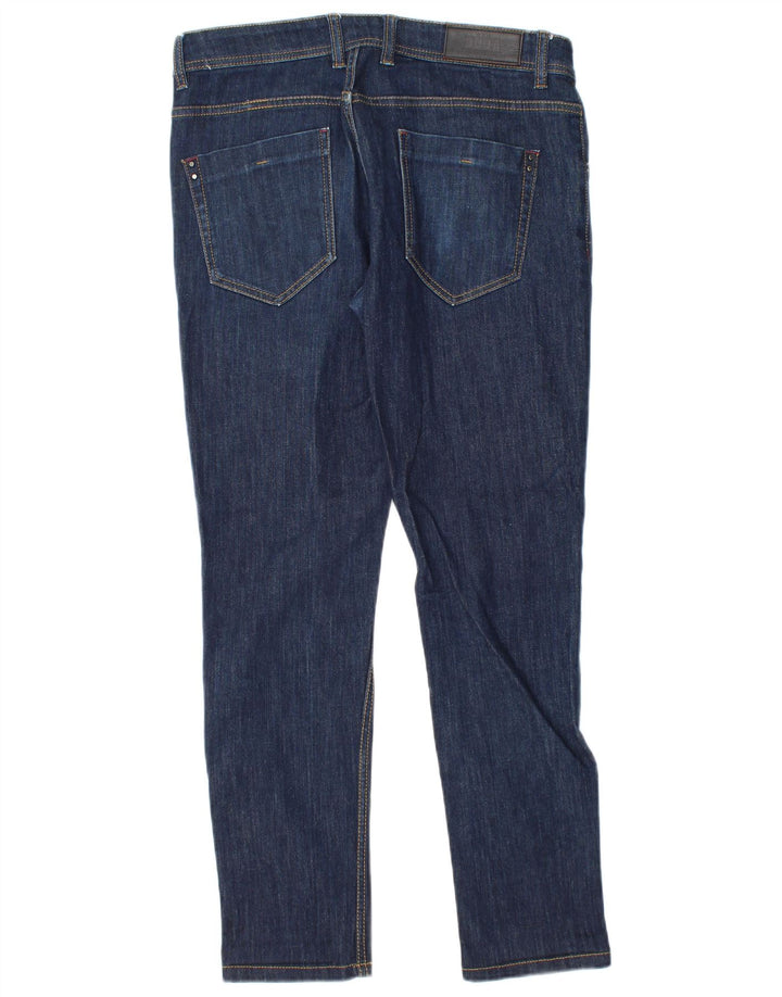 Vintage Herre Slim Jeans IT 48 Medium W34 L30 Marineblå Bomuld