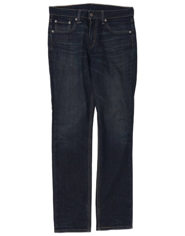LEVI'S Herre 511 Slim Jeans W30 L34 Marineblå Bomuld
