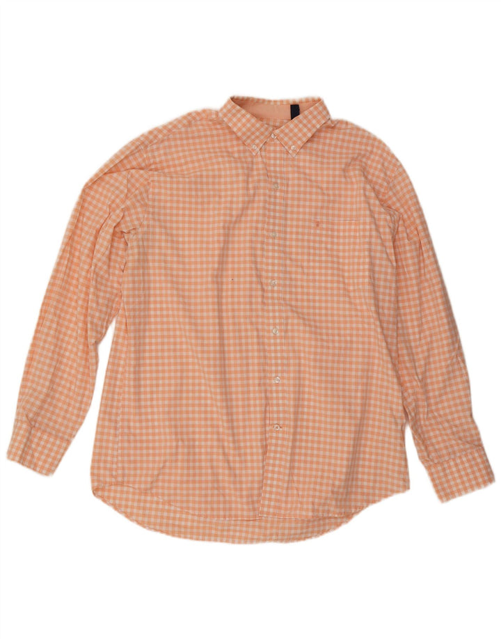 Izod Herreskjorte XL Orange Gingham Bomuld