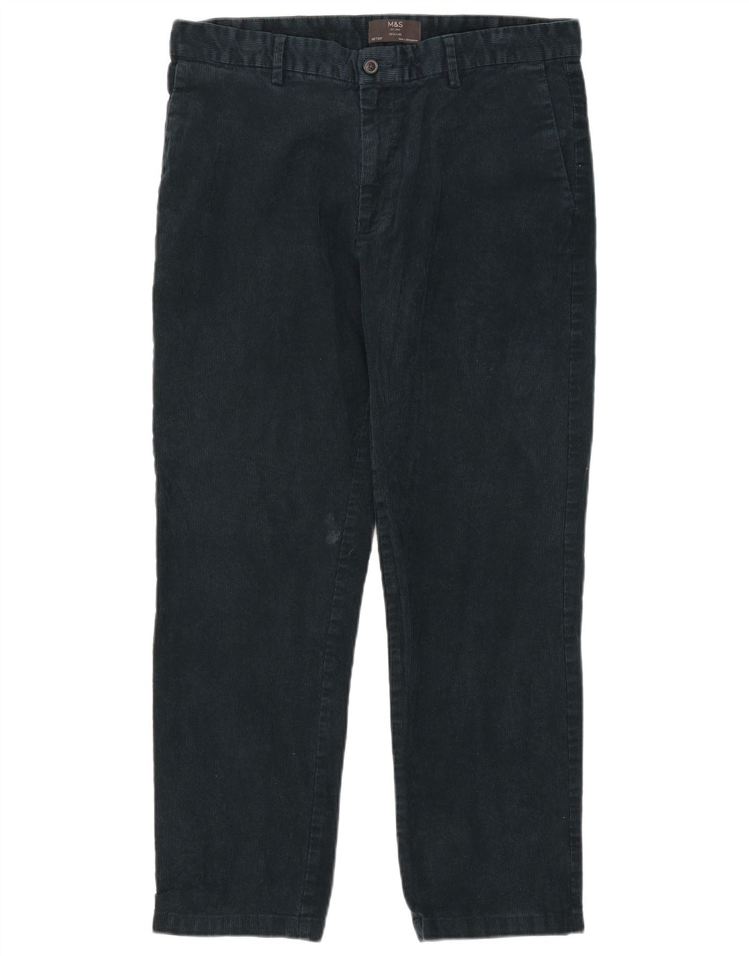 Marks & Spencer Herre Lige Regular Corduroy Bukser W36 L29 Grøn