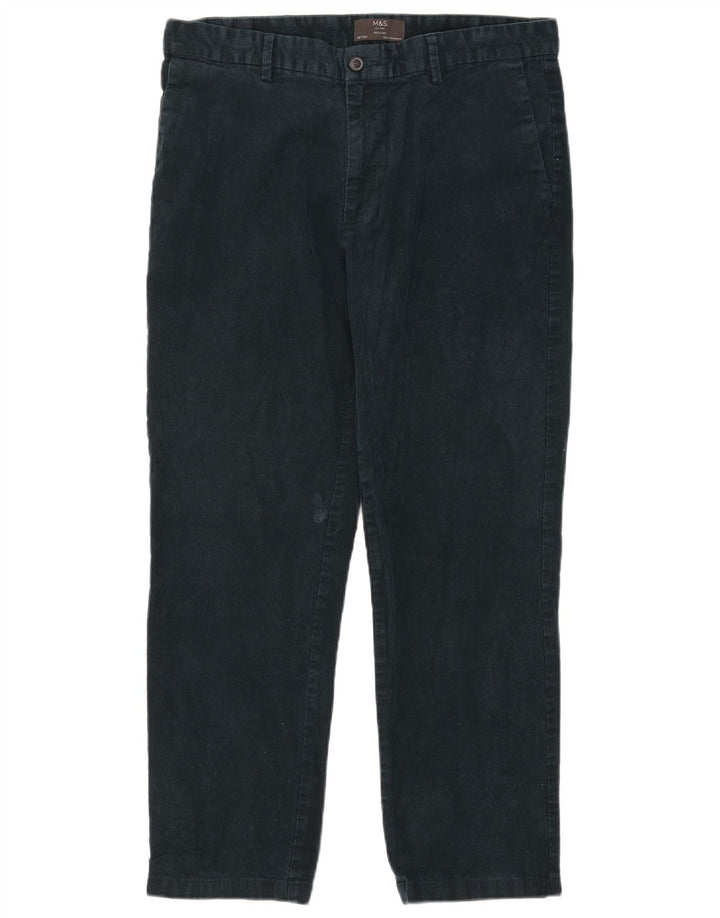 Marks & Spencer Herre Lige Regular Corduroy Bukser W36 L29 Grøn
