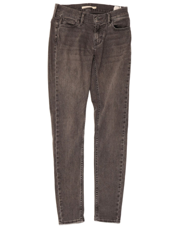 LEVI'S Dame 710 Super Skinny Jeans W26 L29 Grå Bomuld
