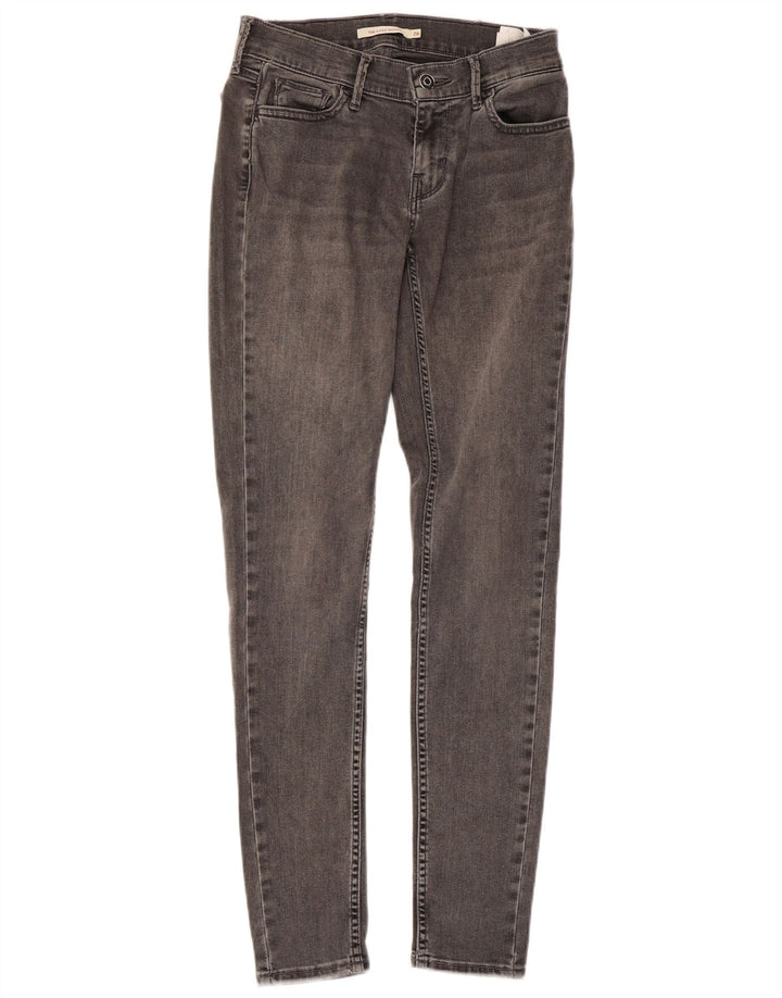 LEVI'S Dame 710 Super Skinny Jeans W26 L29 Grå Bomuld