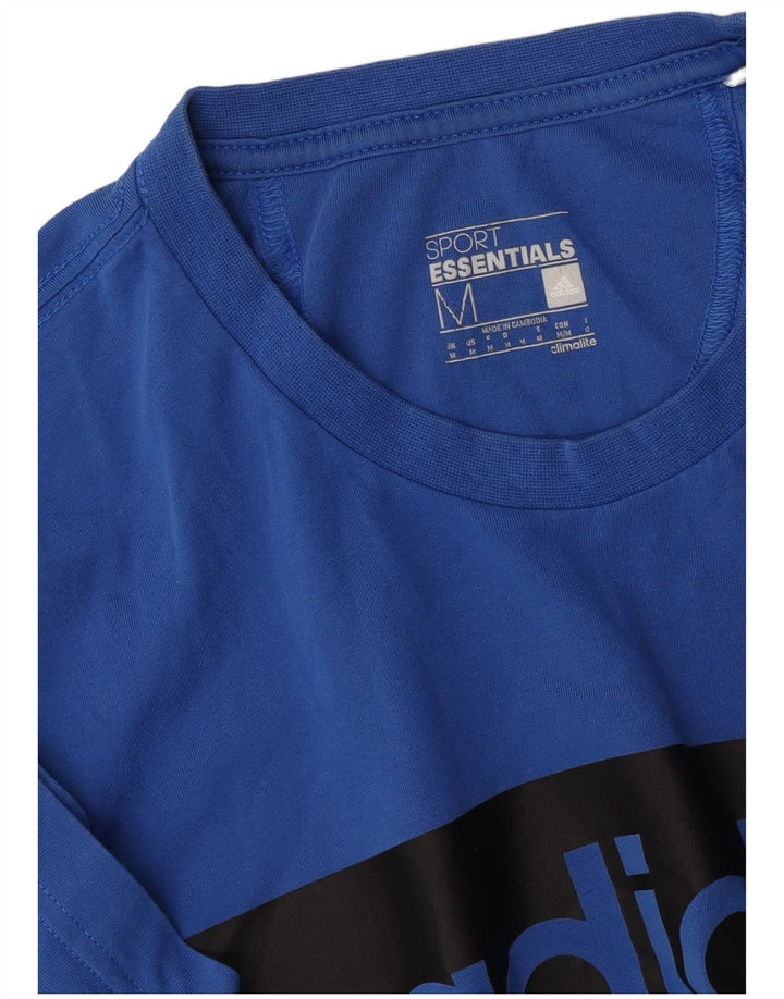 Adidas Herre Climalite grafisk T-shirt top mellemblå
