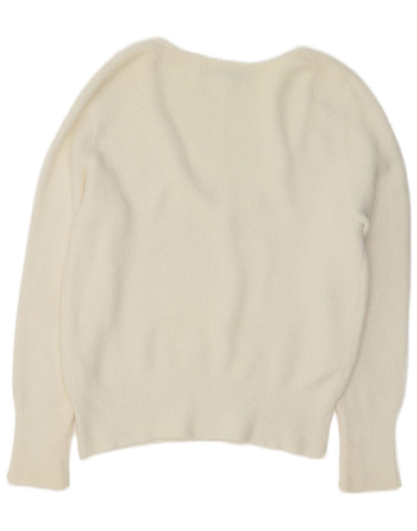 Zara Dame V-hals sweater UK 16 Large White