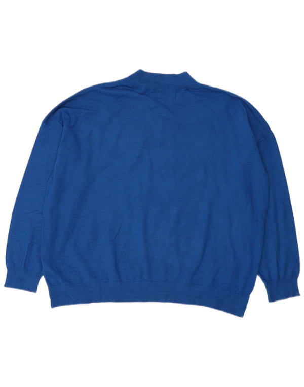 Marks & Spencer Dame Oversized V-hals sweater UK 16 Large Blue