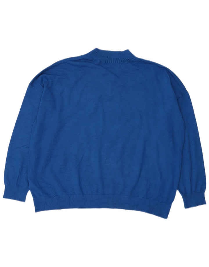 Marks & Spencer Dame Oversized V-hals sweater UK 16 Large Blue