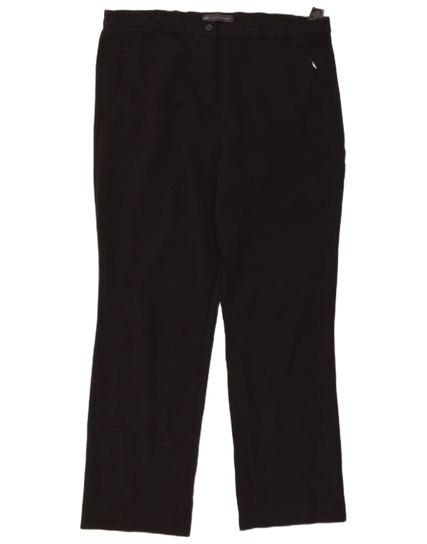 Marks & Spencer Dame Casual Bukser UK 14 Large W34 L30 Sort Polyester