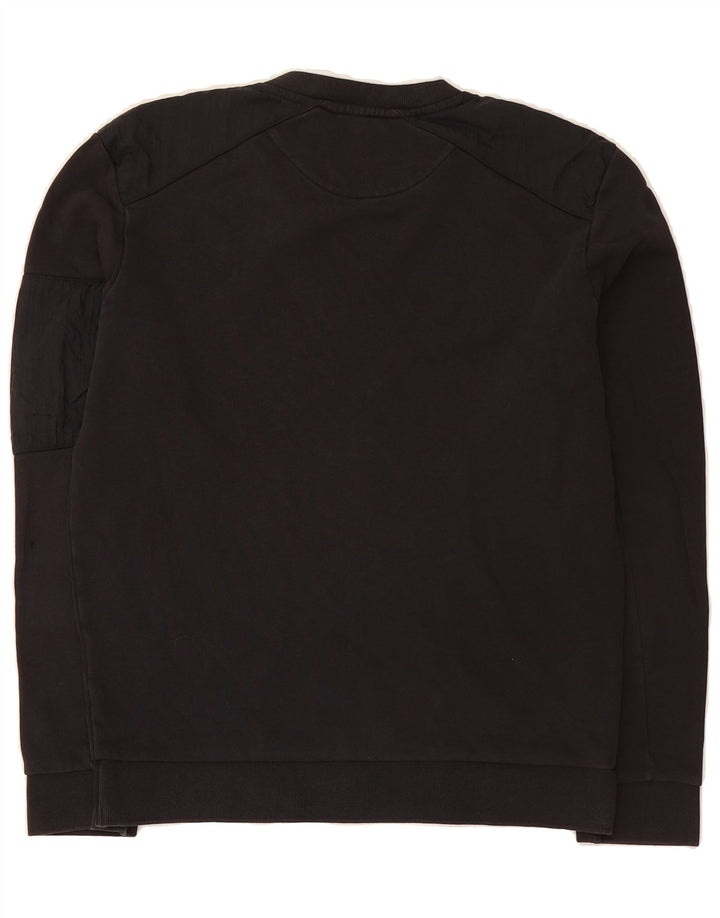 LYLE & SCOTT Mens Sweatshirt Jumper Medium Black Cotton Vintage Lyle & Scott and Second-Hand Lyle & Scott from Messina Hembry 