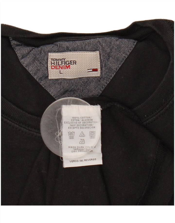 Tommy Hilfiger Herre Top Langærmet Stor Sort Bomuld