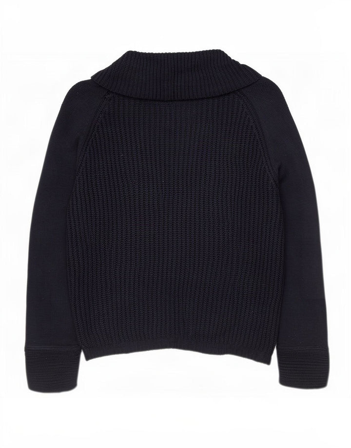 Oasis Dame Roll Neck Jumper Sweater UK 14 Medium Navy Blue Polyacrylic